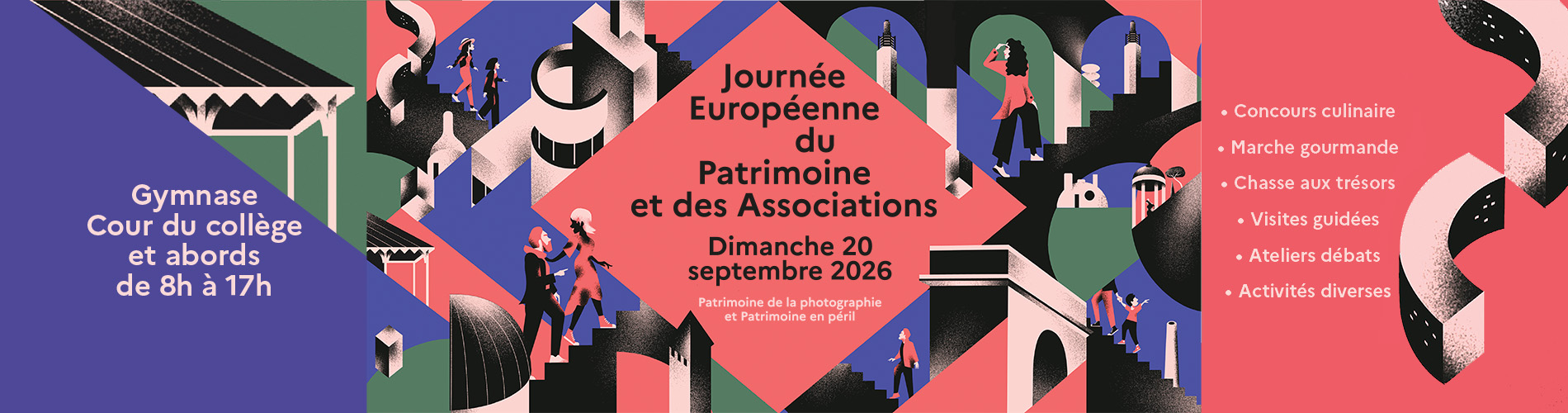 Bandeau journée européenne du patrimoine et des associations