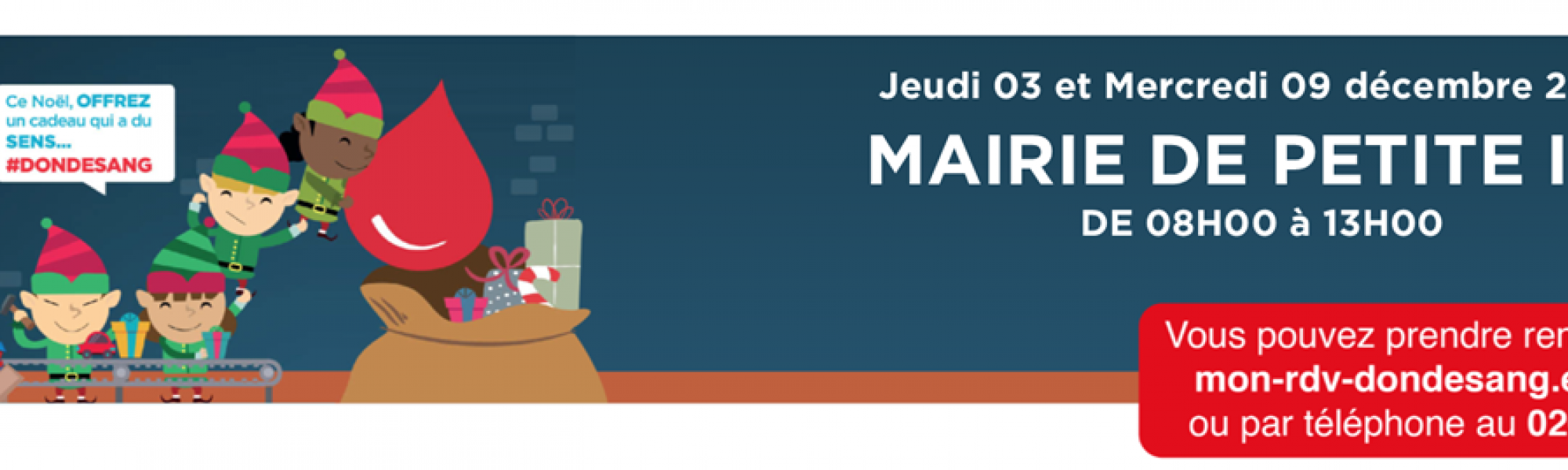 Bandeau don du sang du 3 et 9 décembre 2020