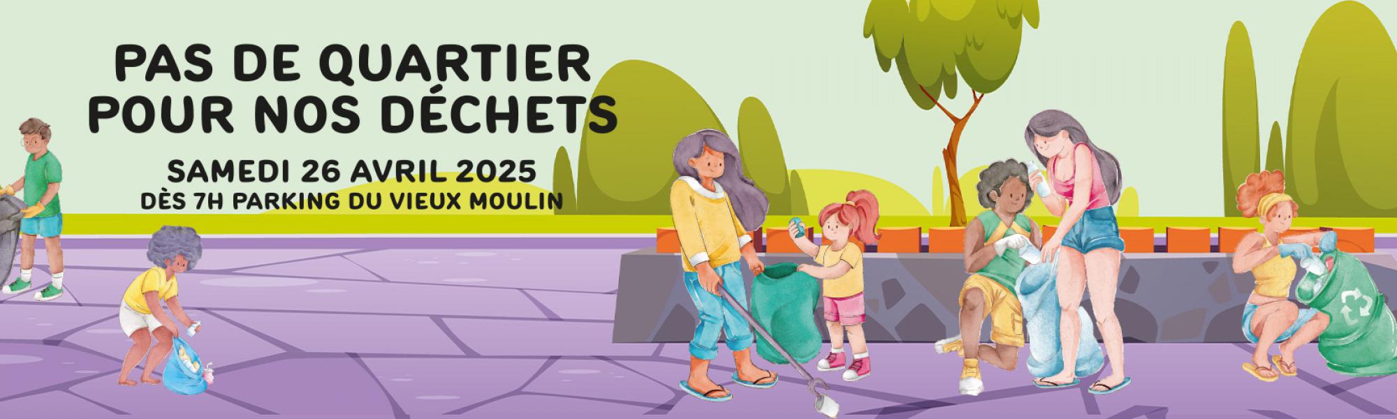 Bandeau Pas de quartier pour nos déchets