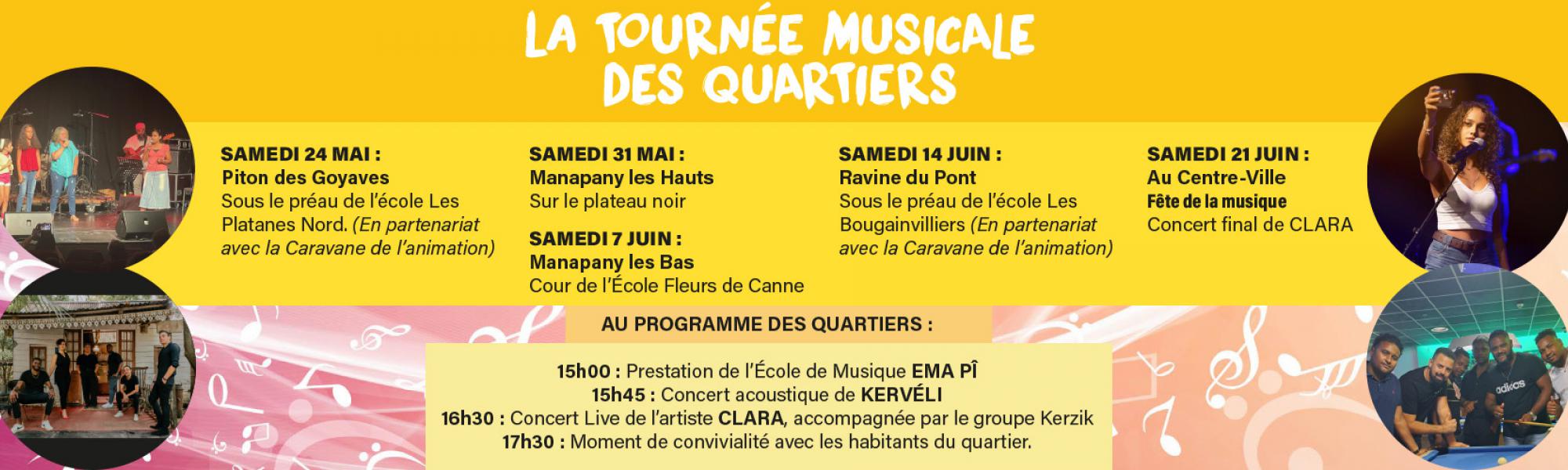 Bandeau la tournée musicale des quartiers