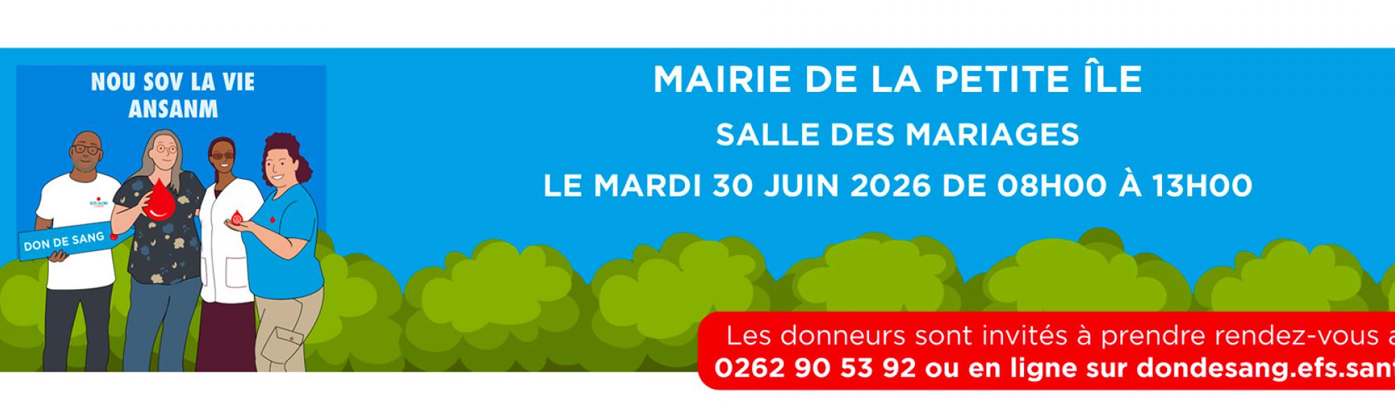 Collete de sang le mardi 30 juin 2026